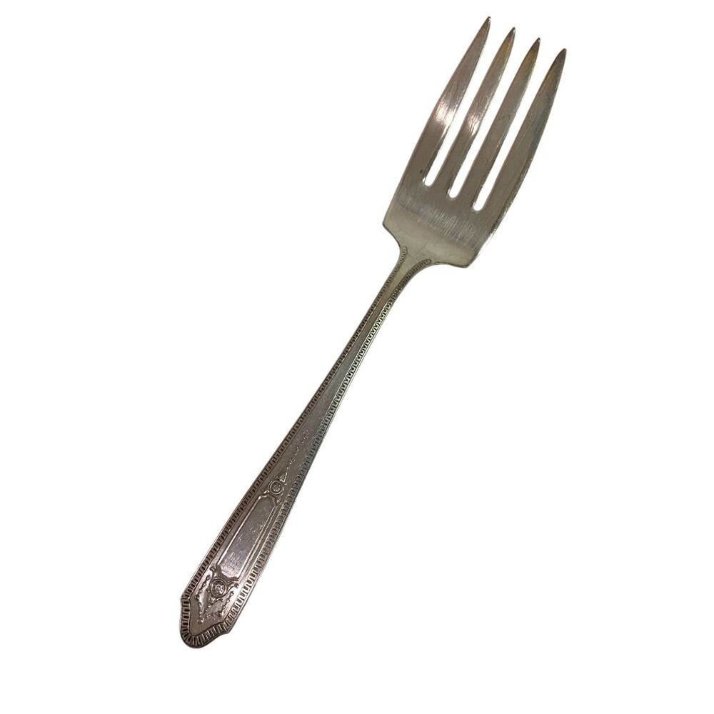 National Silver Company Martinique Pattern Solid Cold Meat Fork